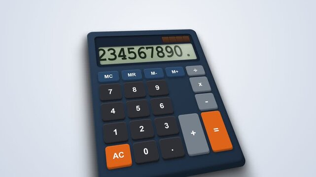 A standard desktop calculator used for accounting tasks displays numerical digits while positioned on a surface for professional financial work management and mathematical problem solving at a