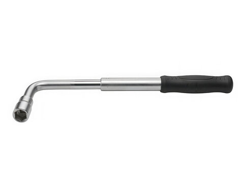 metal l shaped socket wrench lug nut spanner hand tool isolated on transparent background