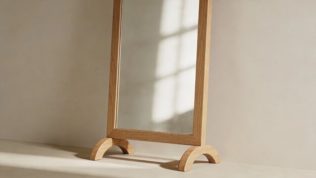 Home Decor Full Length Wooden Floor Mirror
