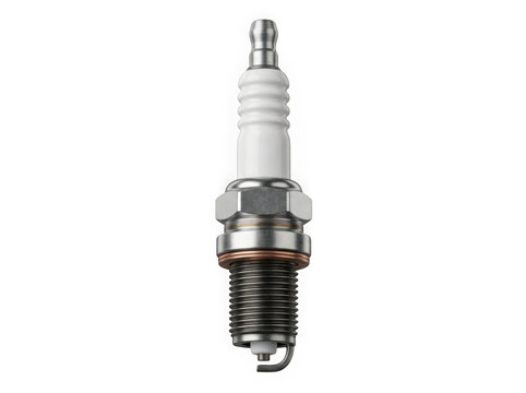 car engine spark plug ignition system replacement part isolated on transparent background