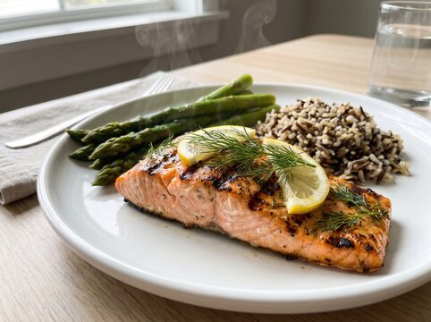 Grilled Salmon with Lemon and Dill &ndash; Healthy American Favorite