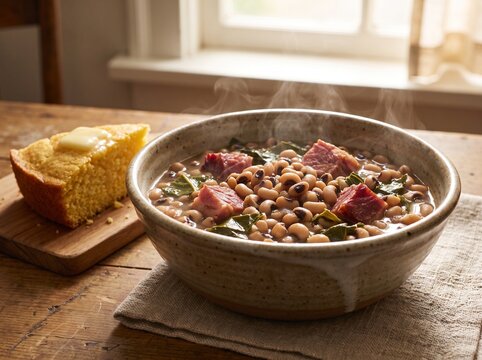 Black-Eyed Peas with Smoked Ham Hock &ndash; Southern New Year's Tradition