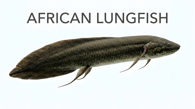 An illustration of an African Lungfish with its name above
