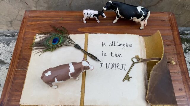 Bring Cattle Growth Stories to Life with Vintage Journal Footage for Rumen Health, Digestion, Probiotics and Feed Additive Marketing | 4K