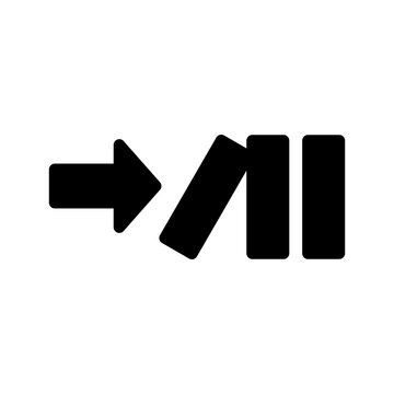 Domino Effect Icon Vector Symbol Design Illustration
