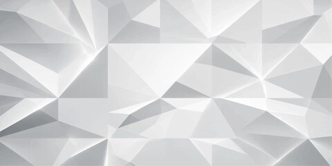 Fototapeta premium White low poly abstract polygonal geometric background vector pattern design template
