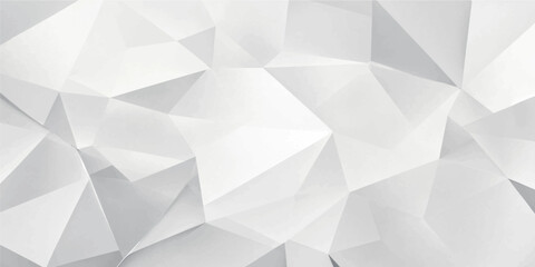 Obraz premium White low poly abstract polygonal geometric background vector pattern design template