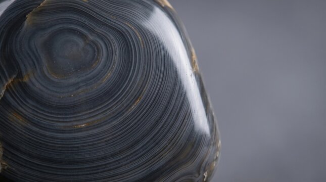 Macro photography of polished sedimentary chert rock surface showcasing dense cryptocrystalline structure with waxy luster and deposition bands