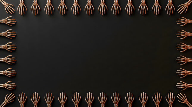 Isolated hands waving in grid pattern