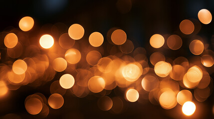 Fototapeta premium Abstract blurred bokeh background with warm glowing lights