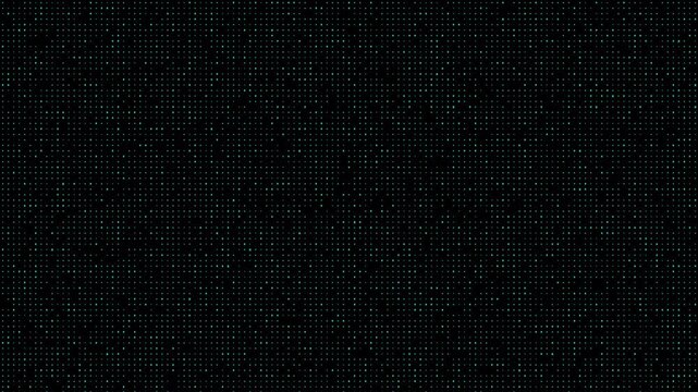 4k Animated abstract technology random dots and grid background with cyan dot matrix, subtle glowing digital particle screen texture.