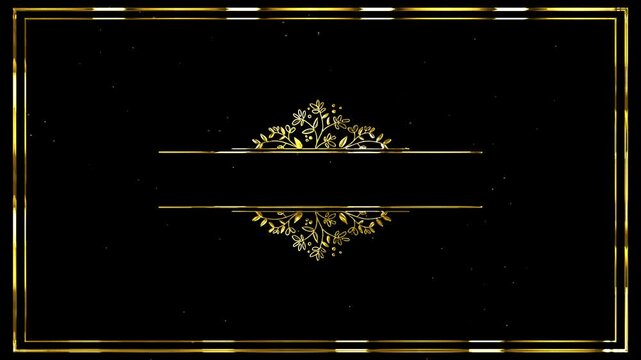 gold frame empty text on the alpha channel background