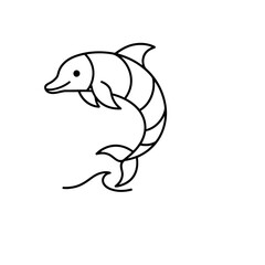 Fototapeta premium Dolphin jumping over waves