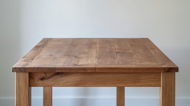 Wooden tabletop with a rustic grain and warm brown tones, featuring a weathered surface and copy space for product placement and mockups