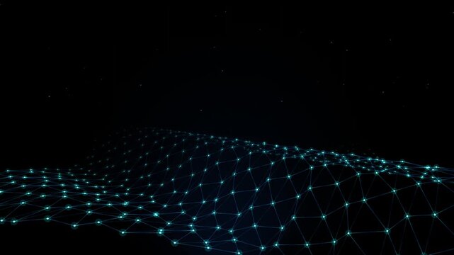 Blue led light trail motion background, futuristic digital grid, cyber aesthetic, abstract tech