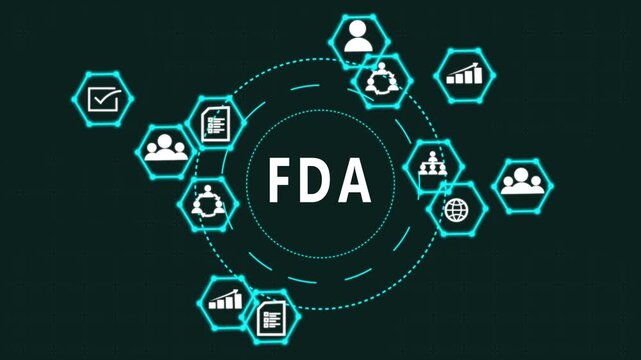 FDA concept. Finacial success concept on virtual screen. Business, technology, internet and networking concept.3d illustration
