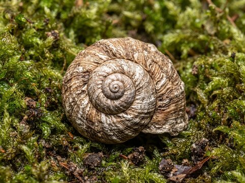 Snail shell spiral pattern