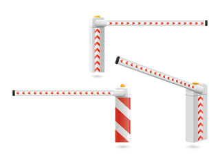 Boom barriers with red and white stripes transparent background © Mahmuda