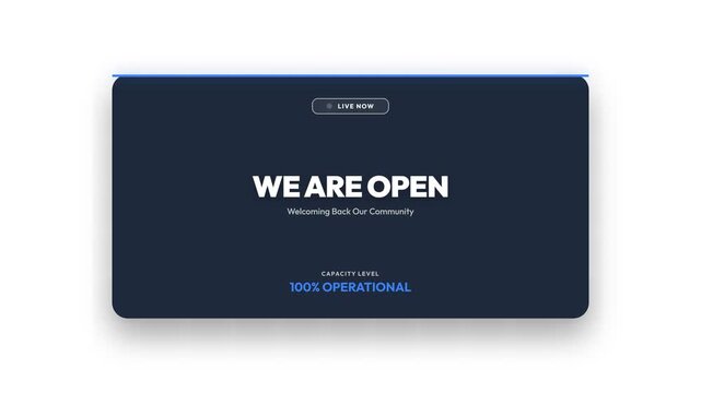 Open sign on dark background.