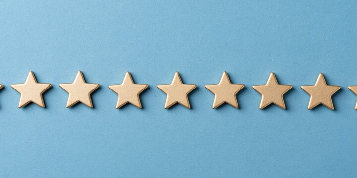 golden stars arranged in horizontal row