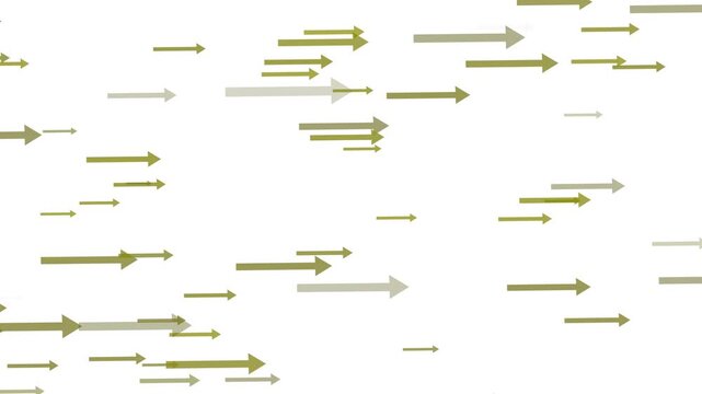 Background scattered horizontal arrows in varying pointing right abstract directional pattern animation