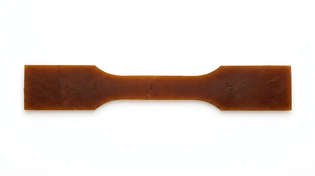 Rubber Tensile Test Specimen Dumbbell on White