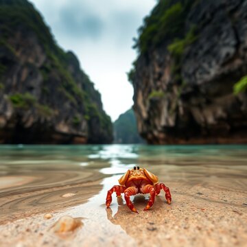 coastal limestone karst towers emerald water thailands andaman