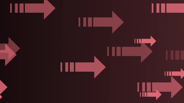 Seamless gradient background with multiple arrows pointing right animation