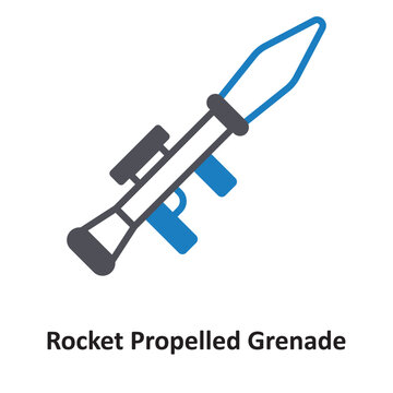 Rocket Propelled Grenade Vector Icon which can easily modify or edit