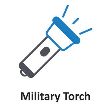 Military Torch Vector Icon which can easily modify or edit