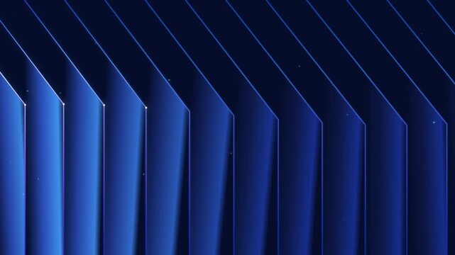 Blue abstract geometric zigzag panels corporate technology background