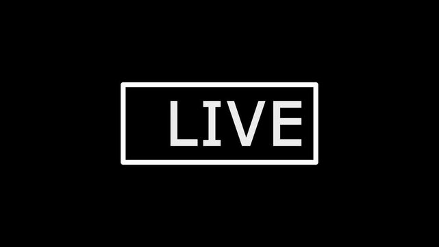 Live button animation, live button overlay animation on a transparent background, live button animation perfect for shows and live performances in 4k with alpha channel .Free & Premiumm