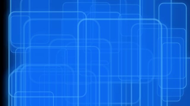 Blue digital rounded rectangle grid technology data background
