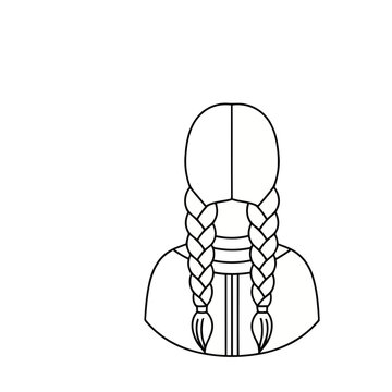 Illustration of a person with braided hair