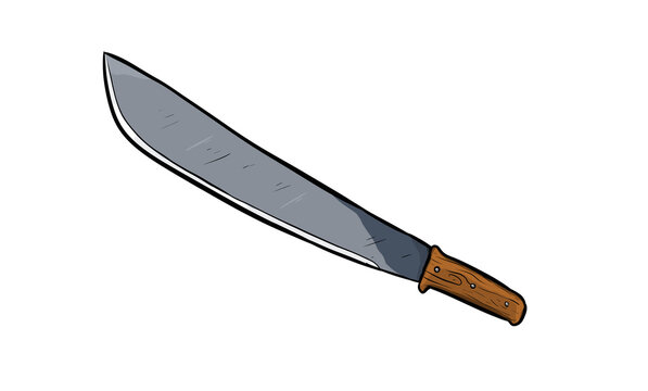 machete digital drawing illustration isolated