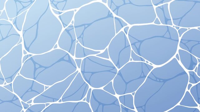 Shimmering Water Surface Reflection and Liquid Texture Loop Animation, Blue Water Background