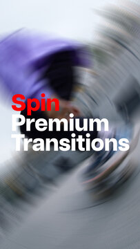 Premium Transitions Spin 14 Variations VERTICAL &ndash; Dynamic Spin Transitions, Fast Camera Rotation, Circular Motion and Smooth Turning Effects for Professional Video Editing and Motion Graphics