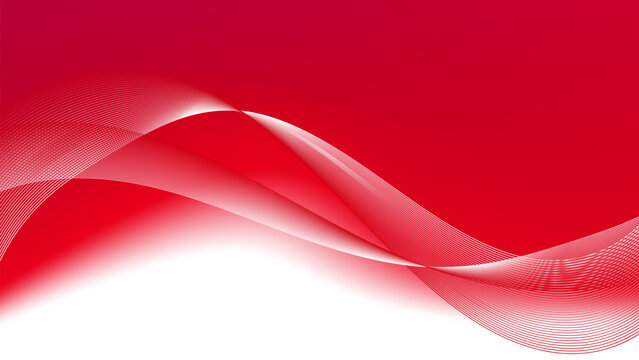 abstract red and white wave background