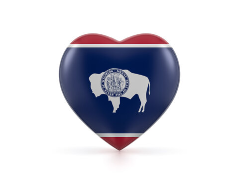 Wyoming state heart flag