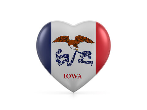 Iowa state heart flag