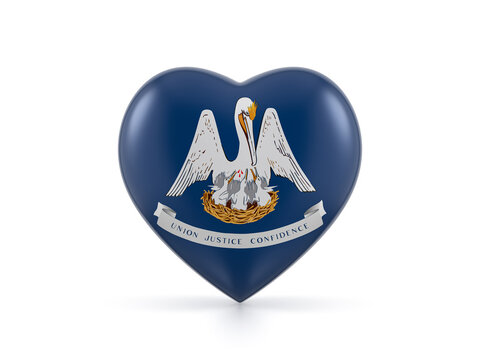 Louisiana state heart flag