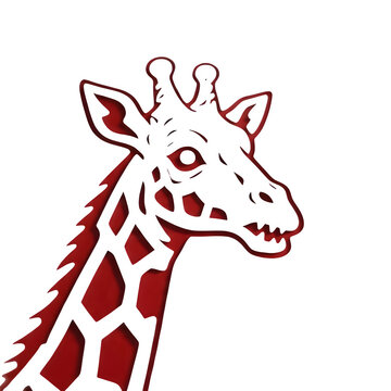 Cartoon zombie giraffe head vector illustration isolated on a clean white background.