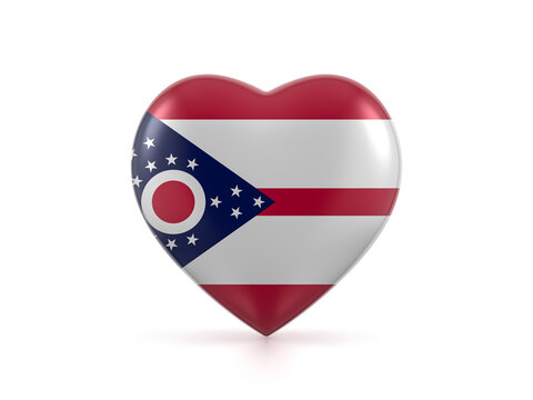 Ohio state heart flag
