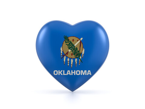 Oklahoma state heart flag