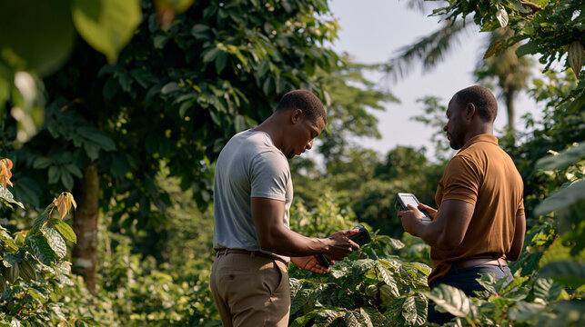 Growers Comparing Crop Temperatures Under Agroforestry Shade