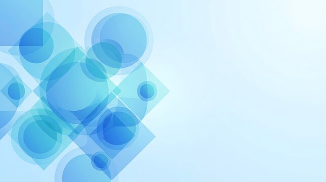Abstract Blue Geometric Pattern on White Background
