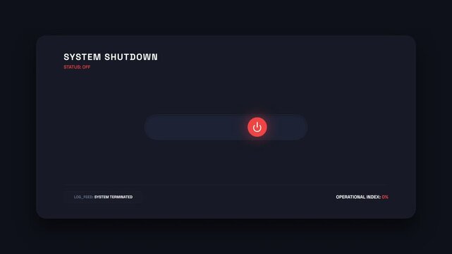 Computer system shutdown process animation.