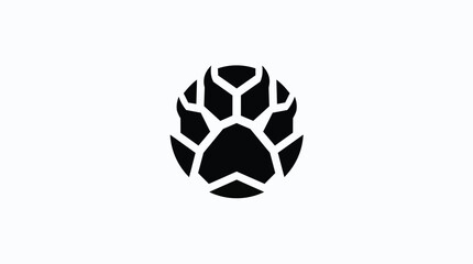 Fototapeta premium Black Paw Print Vector Illustration Design