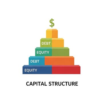 Capital Structure Pyramid - Debt and Equity in Financial Hierarchy.