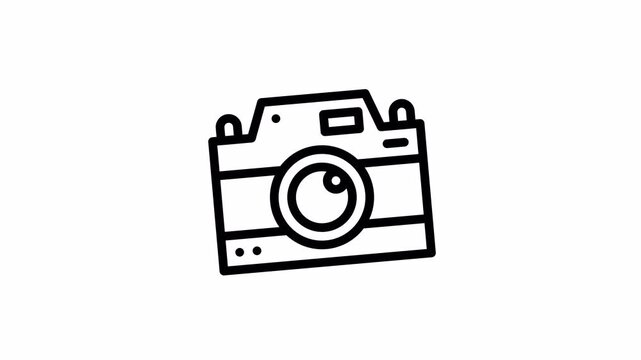 Camera minimalist stroke animation